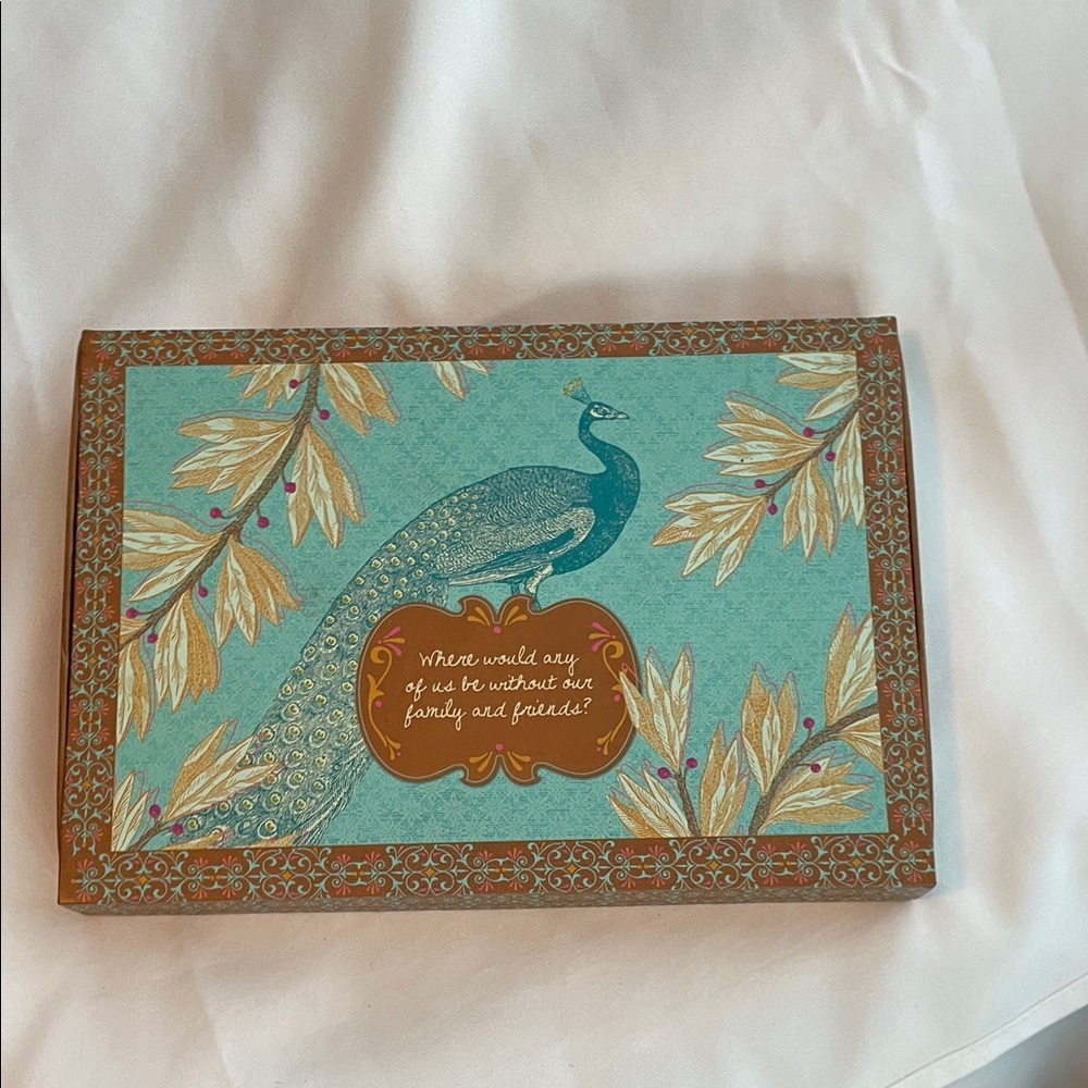 Peacock Design Decorative Box inside Writing set. - Picture 2 of 4